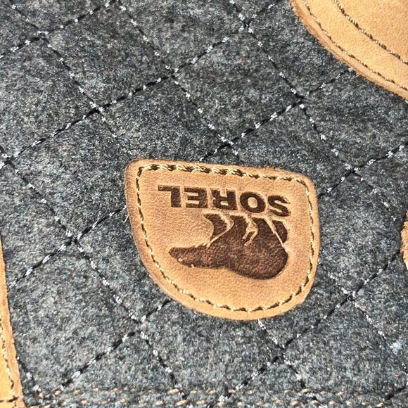 SOREL Women's EVIE II NW LACE -UP QUILT WEDGE WATERPROOF BOOTS BOOTIES EUC  9.5 - Picture 8 of 9